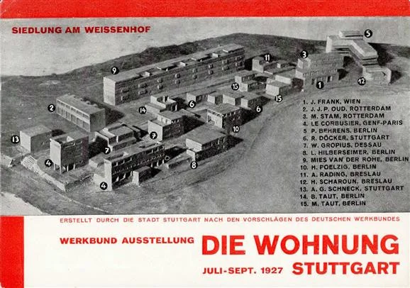Zuschlag 210 EUR - Deutscher Werkbund Stuttgart (7000) Siedlung am Weissenhof Ausstellung die Wohnung I-II