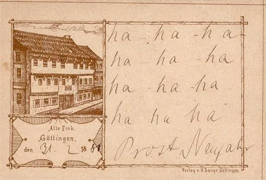 Zuschlag 350 EUR - Vorläufer sehr früh aus den 1870'er Jahren verwendet zum Jahreswechsel 1880/81 Verlag H. Lange Göttingen I-II R!R!R!