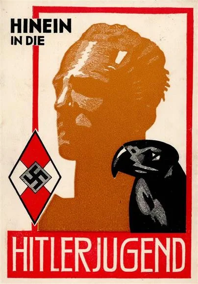 WK II HJ Propaganda Künstler-Karte I-II