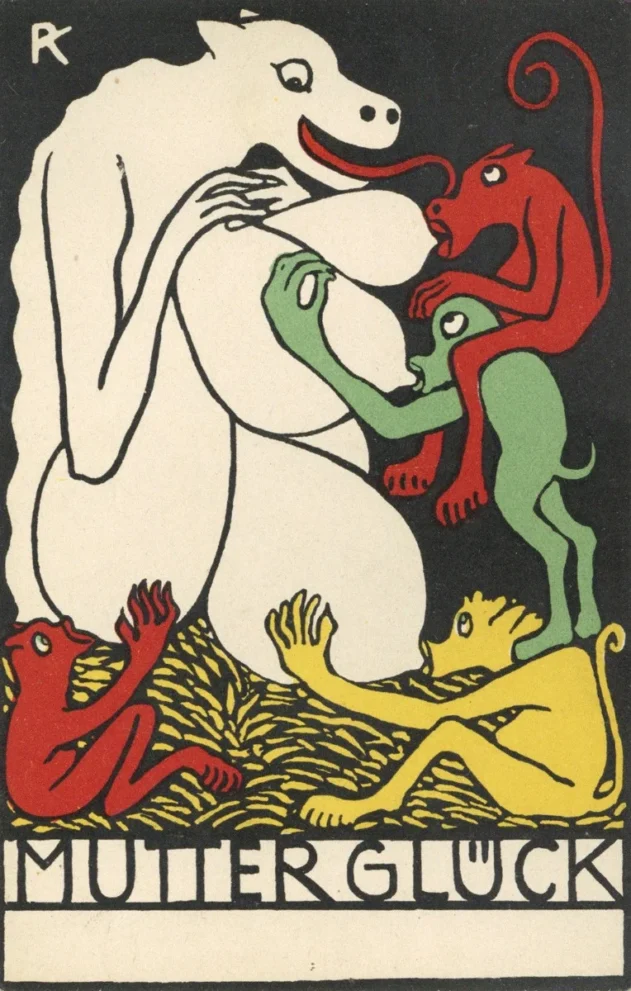 Wiener Werkstätte Kalvach, Rudolf 99 Mutterglück I- R!R!
