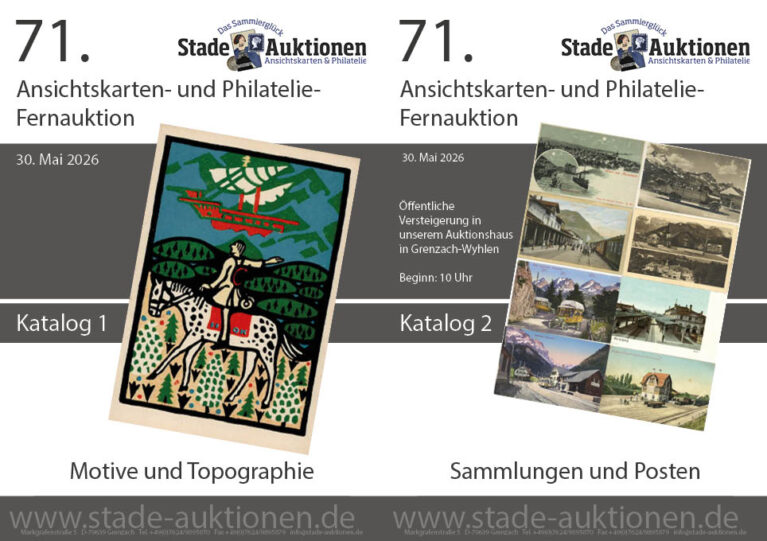 Sammelbuch mit antiken Postkarten