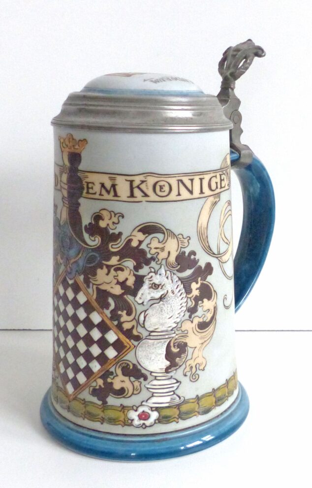 Schach Bierkrug Mettlach