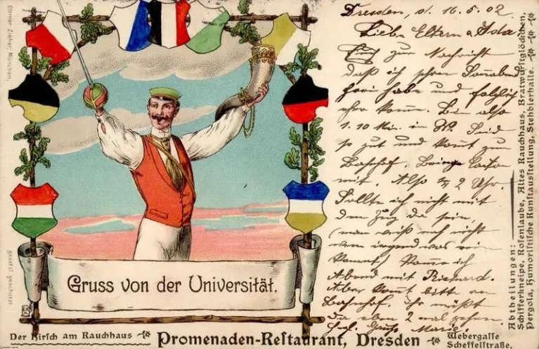 Ansichtskarte Studentika "Gruss von der Universität"